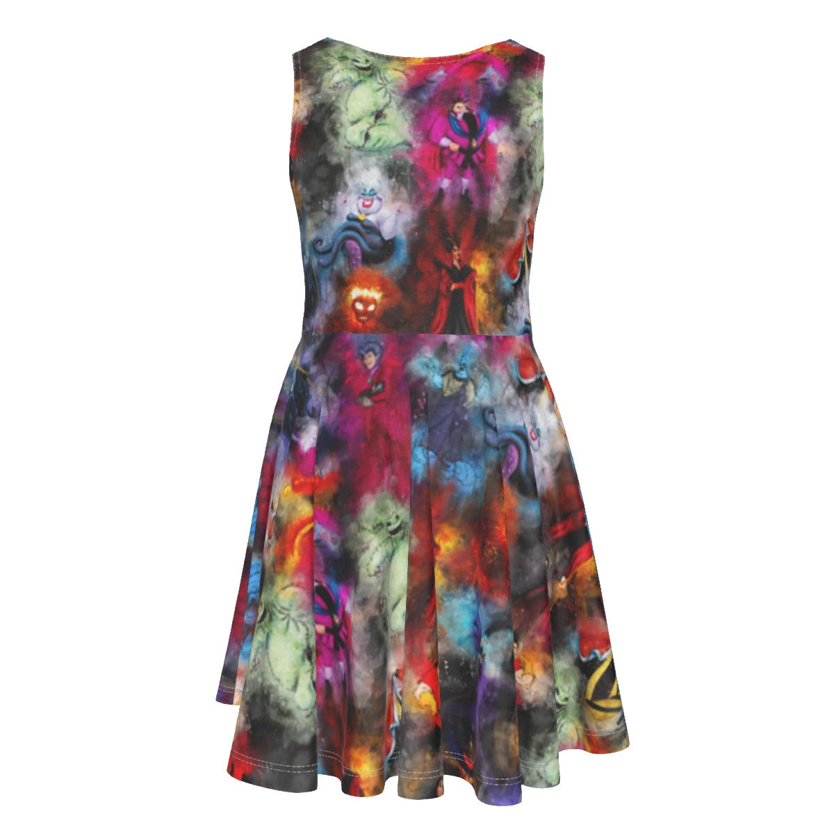 Watercolor Wicked Villains- Kid's Sleeveless Skater Dress