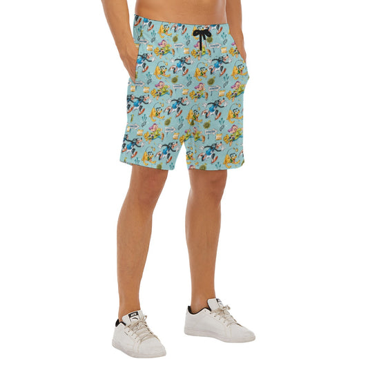 Cheerful Race Day Dashers - Men’s Pocket Beach Shorts