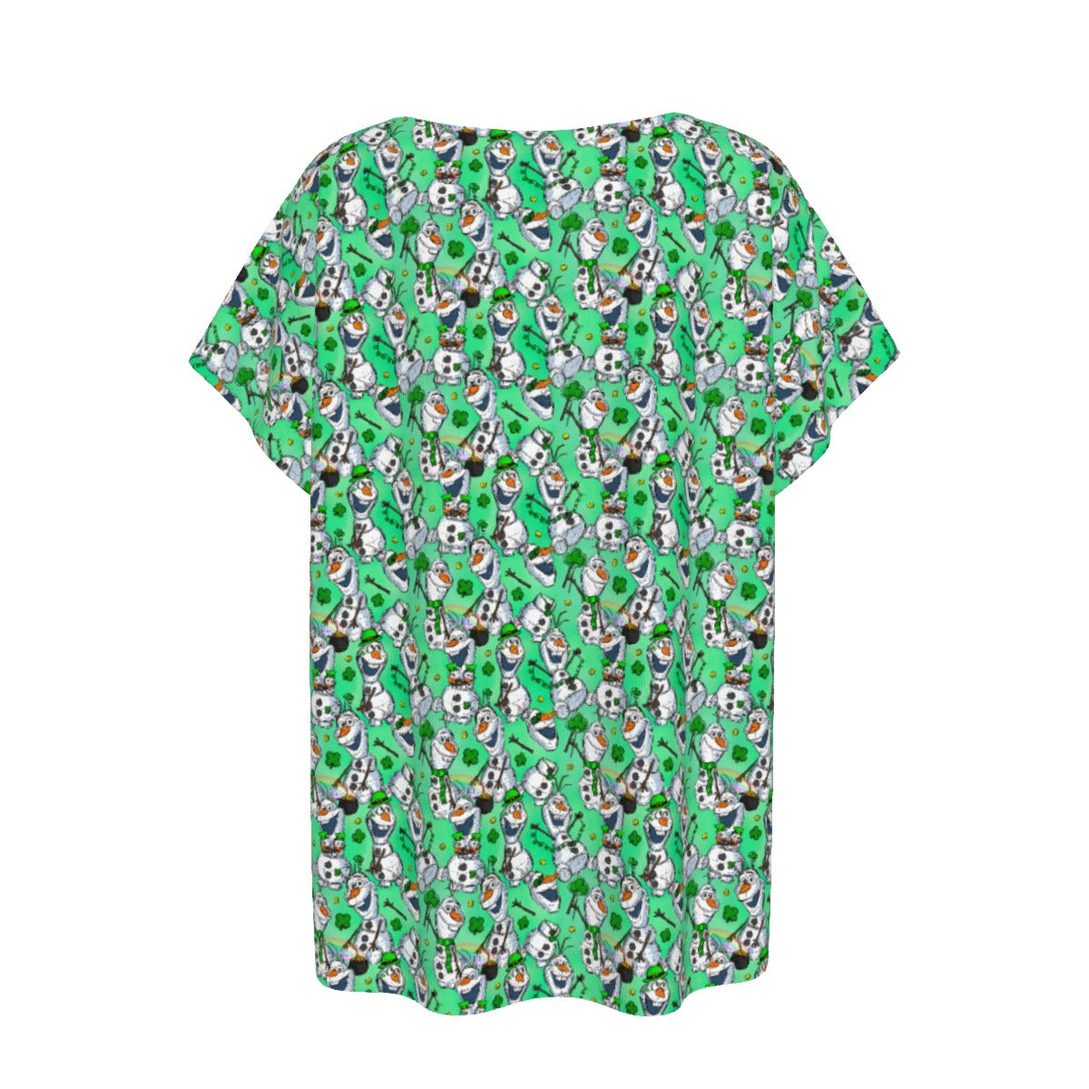 Sketched Snowman St. Patrick’s Day - Women’s Relaxed Fit Scoop Tee