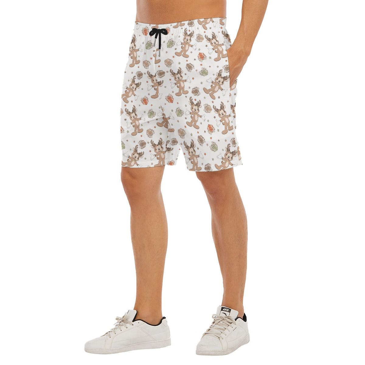 Reindeer Onesie Cheer - Men’s Pocket Beach Shorts