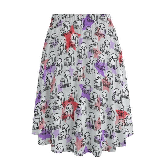 White Robot Balala - Women’s Pocket Midi Skirt