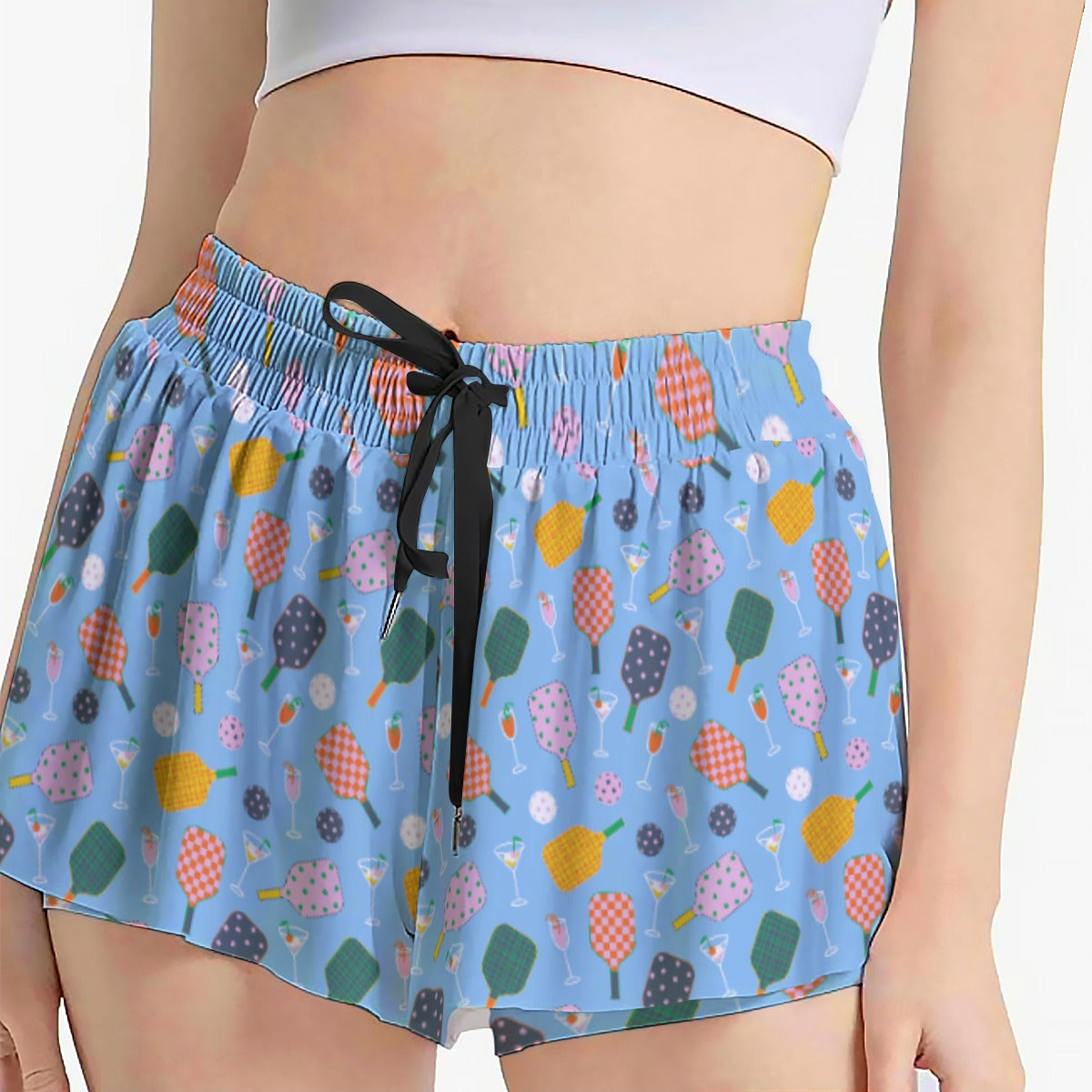 Pickleball and Cocktails - Women's Flowy Pocket Shorts