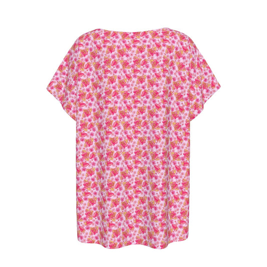 Summer Fruits - Strawberry - Women’s Relaxed Fit Scoop Tee