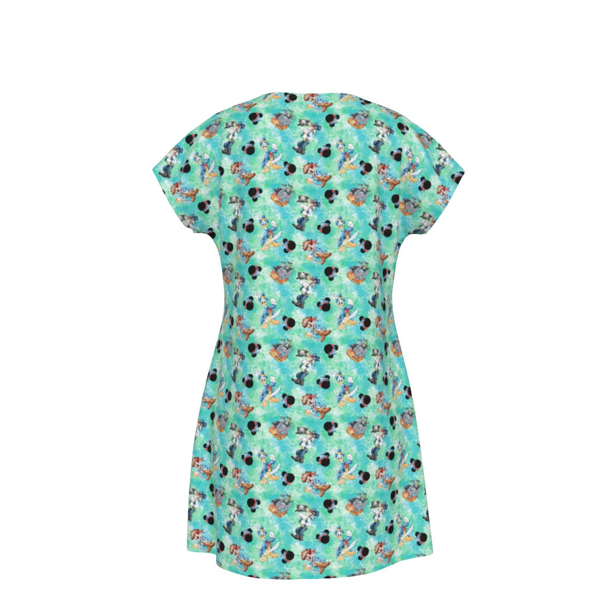 Pirate Crew Watercolor Adventure - Women's T-Shirt Dress