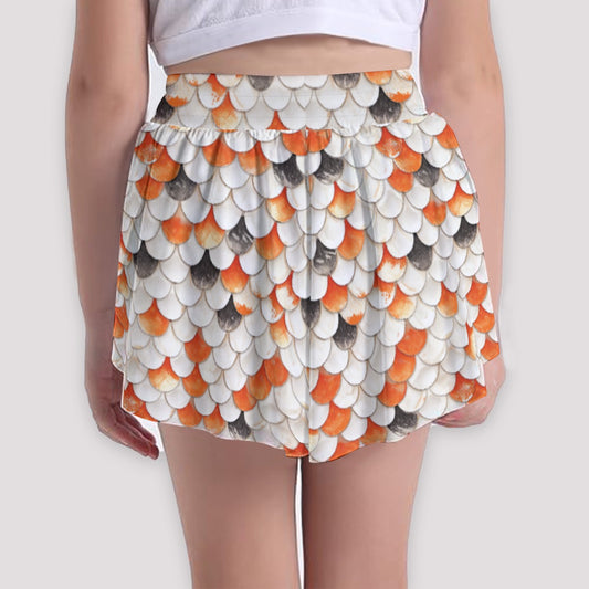 Animal Print - Koi Fish - Girls’ Flowy Pocket Shorts