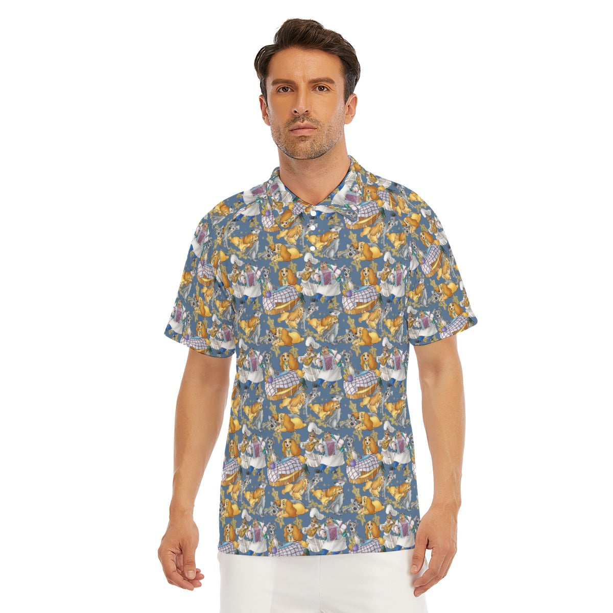 Puppy Love Sketch - Men's Polo Shirt