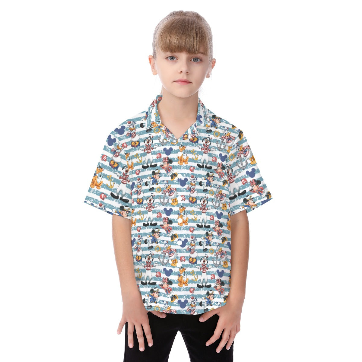 Cruise Crew on Deckends - Kid's Hawaiian Button Up Shirt