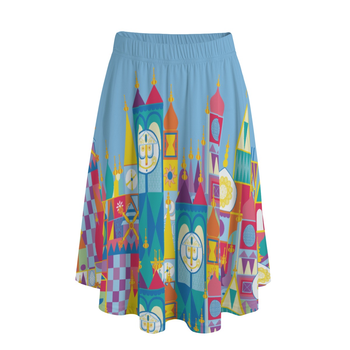 Whimsical World Facade - Women’s Pocket Midi Skirt