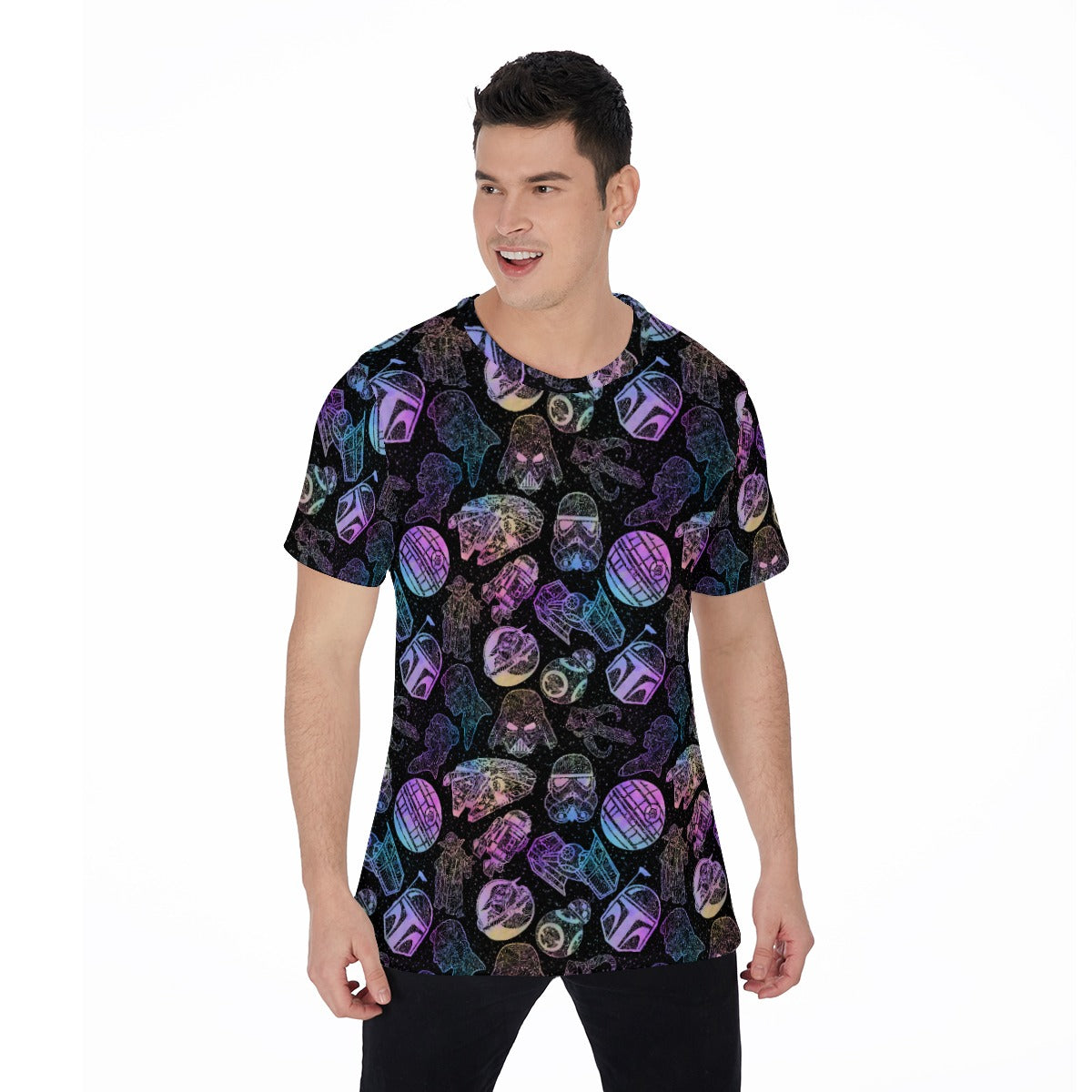 Watercolor Galactic Mandalas - Men's Short Sleeve T-Shirt