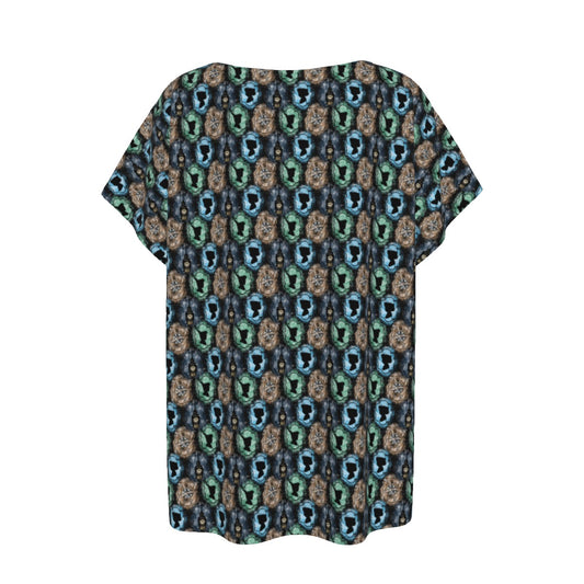 Starry Flight Silhouettes - Women’s Relaxed Fit Scoop Tee