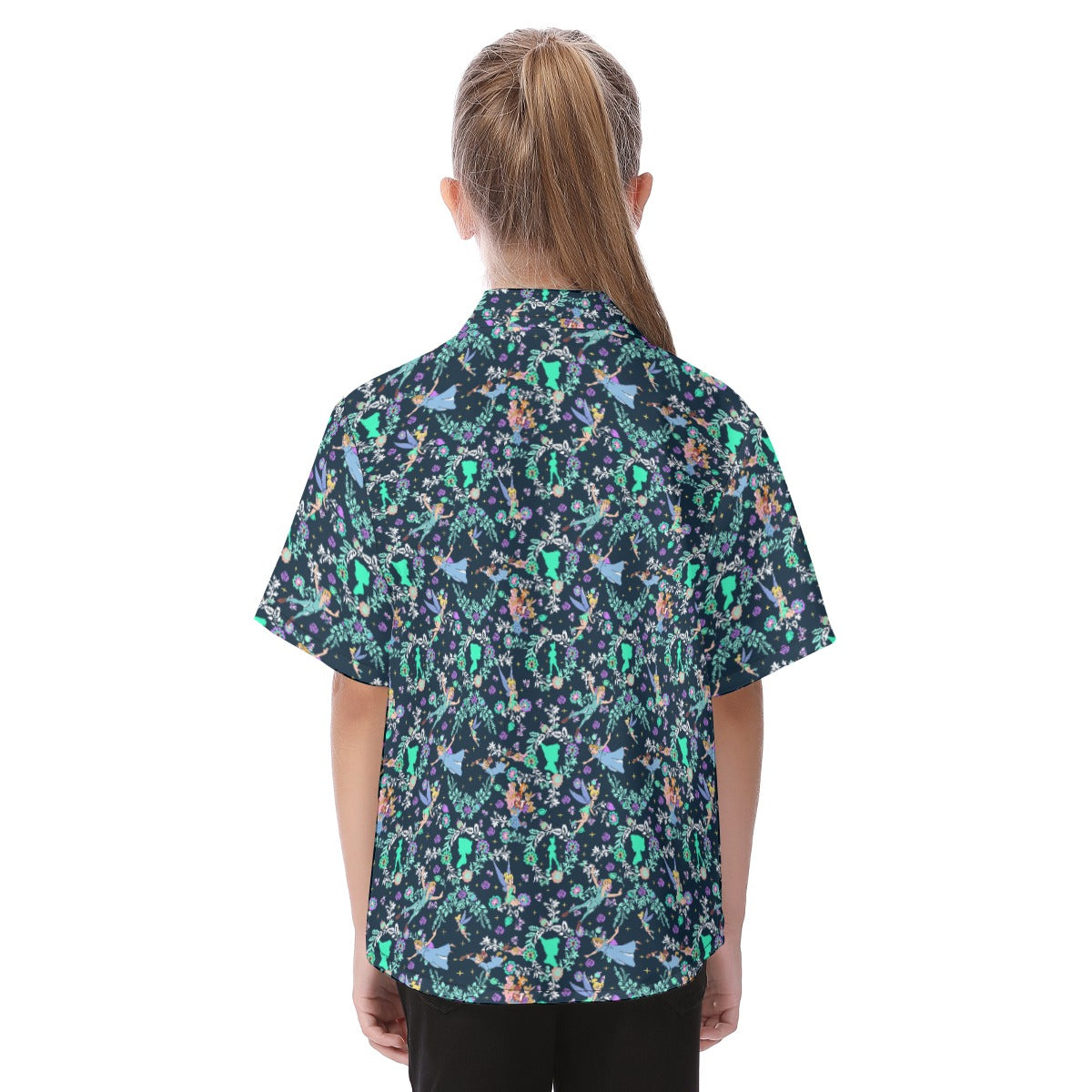 Garden Whimsy - Neverland Flight - Kid's Hawaiian Button Up Shirt