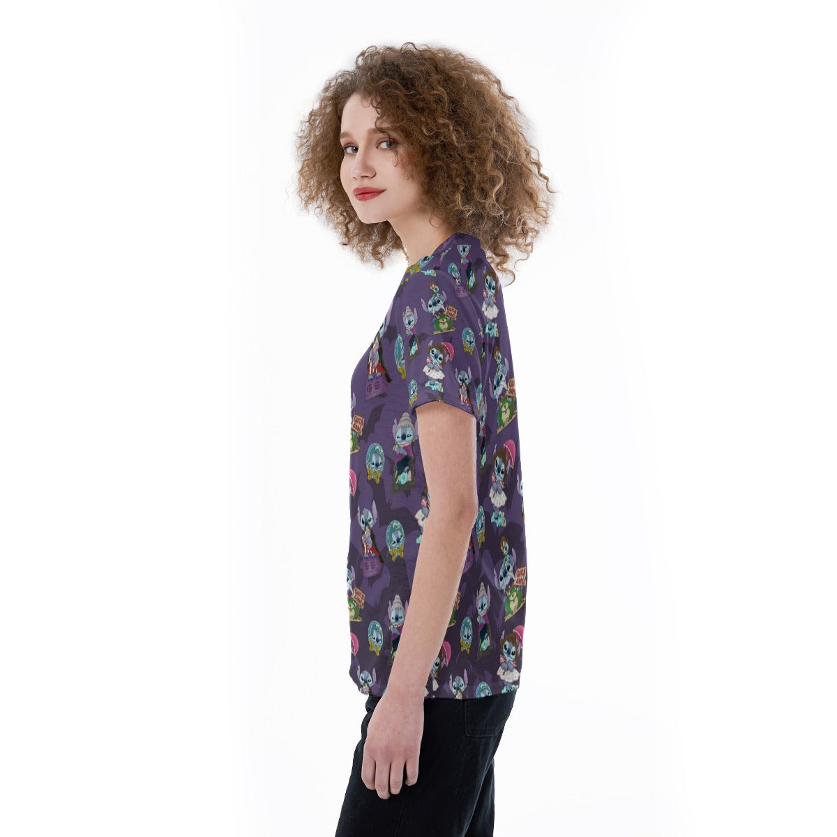 Haunted Alien Portraits - Women's Short Sleeve V-Neck T-Shirt