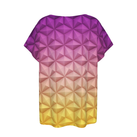 Geometric Spaceship Sphere - Women’s Relaxed Fit Scoop Tee
