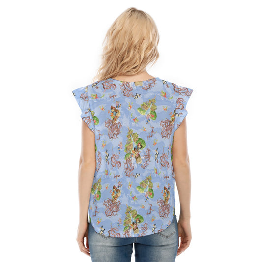 Briar Patch Splash - Women’s Flutter Sleeve Top
