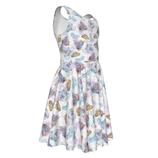 Watercolor Fairytale Fantasy - Kid's Sleeveless Skater Dress