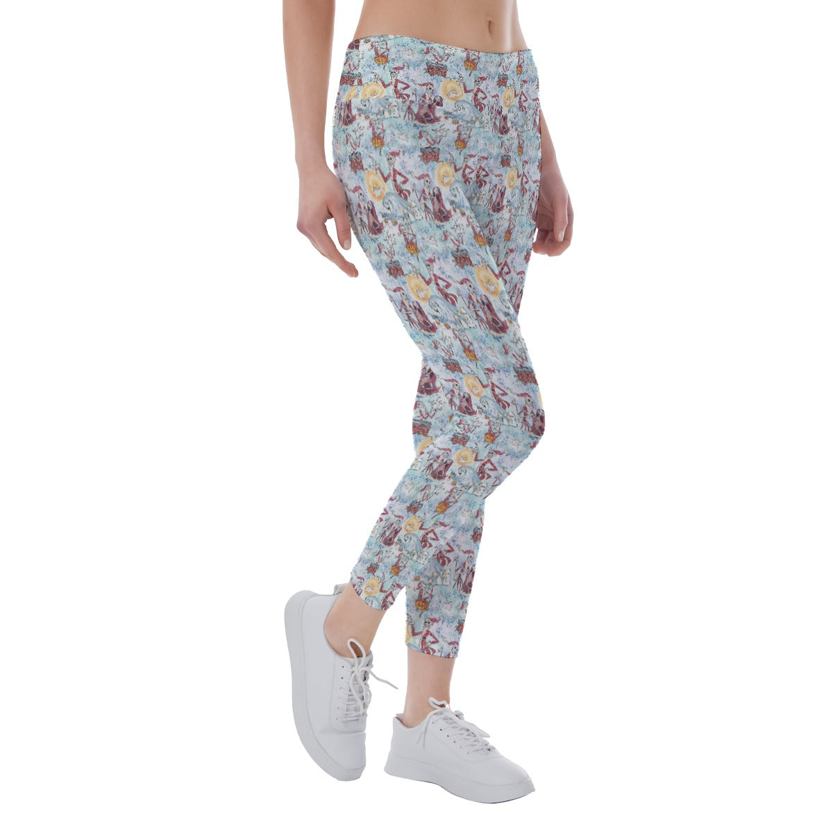 Santa Jack with Sally & Ghost DogZero - Women's Yoga Leggings
