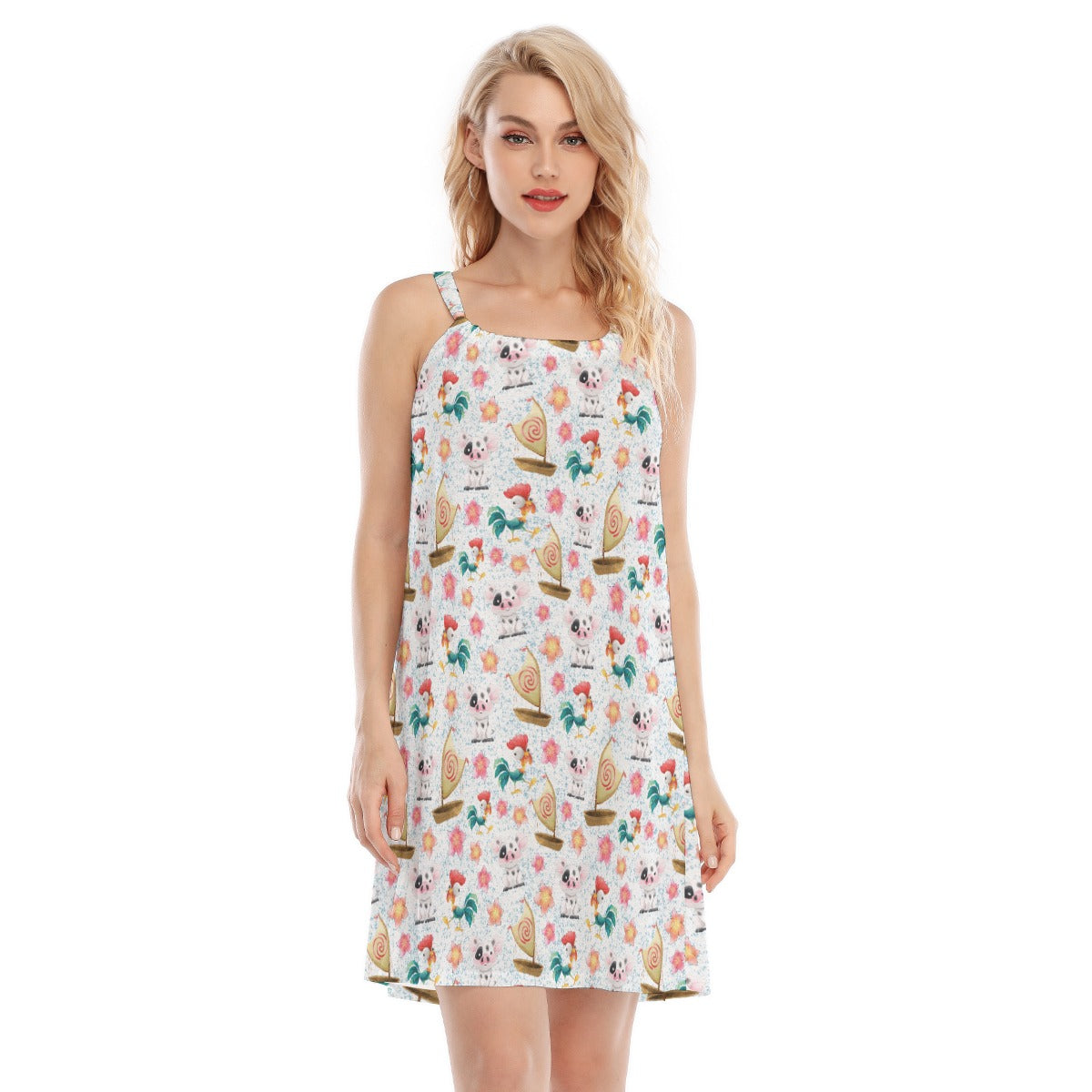 Island Pig & Rooster Duo - Women’s Adjustable Sundress