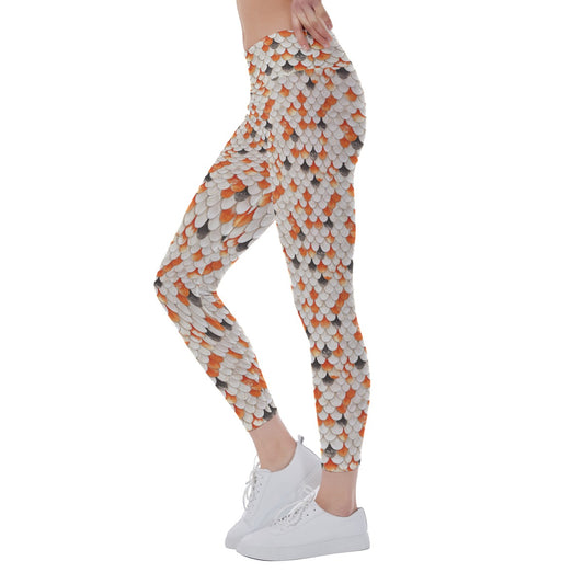 Animal Print - Koi Fish - Women's Yoga Leggings