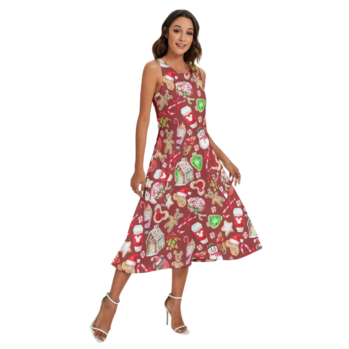 Christmas Snack Goals - Women's Diagonal Pocket Midi Dress Rainbow Rules Christmas Snack Goals - Women's Diagonal Pocket Midi Dress Rainbow Rules