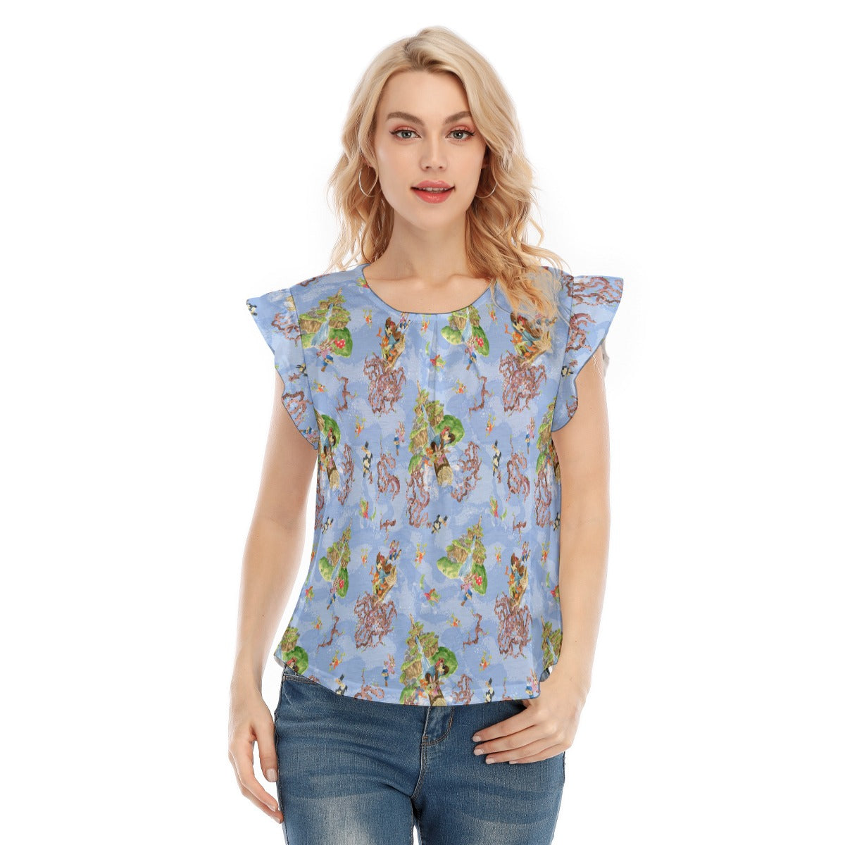 Briar Patch Splash - Women’s Flutter Sleeve Top