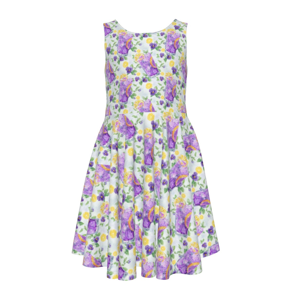 Zest Of The Fest Violet Lemonade - Kid's Sleeveless Skater Dress