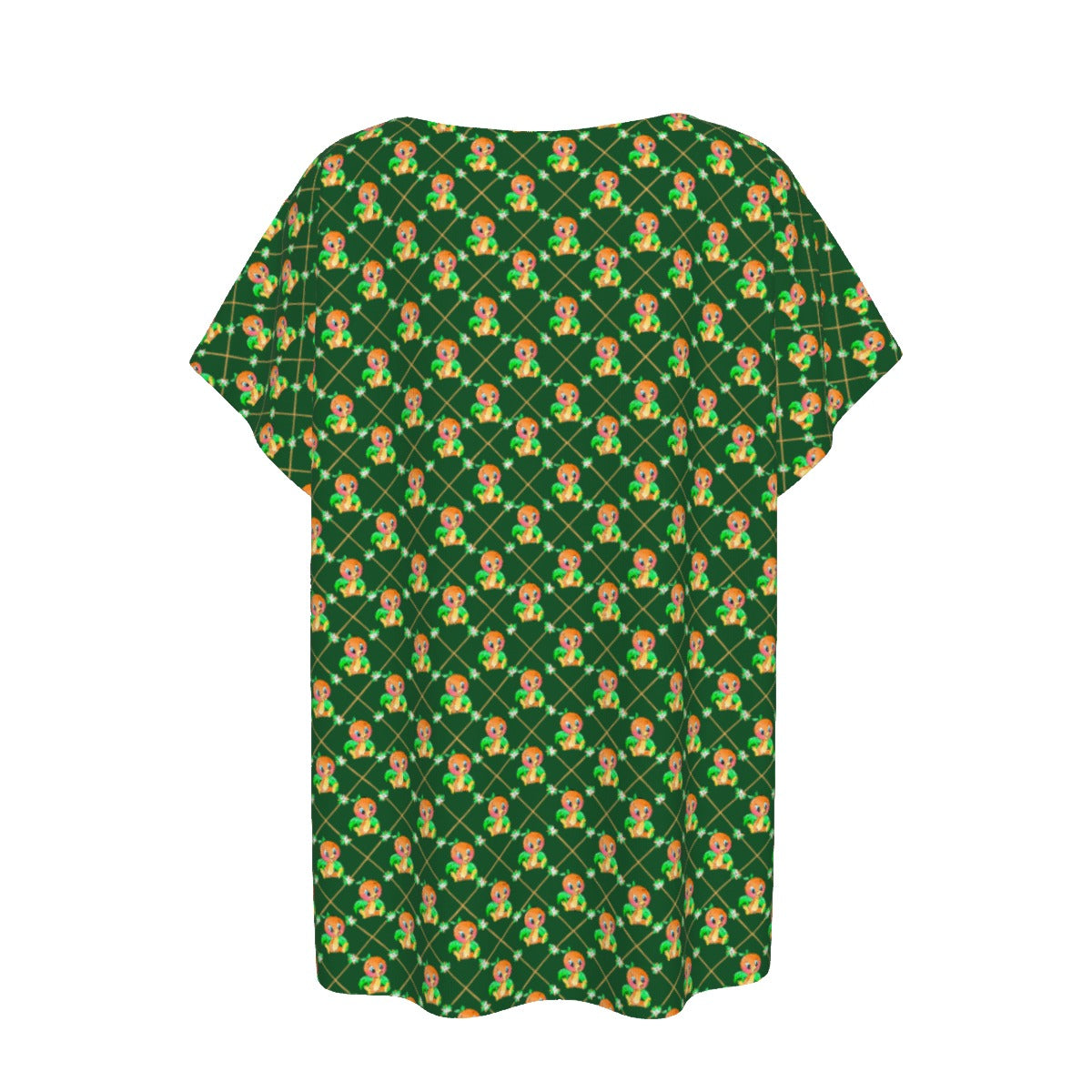 Geometric Citrus Delight - Women’s Relaxed Fit Scoop Tee