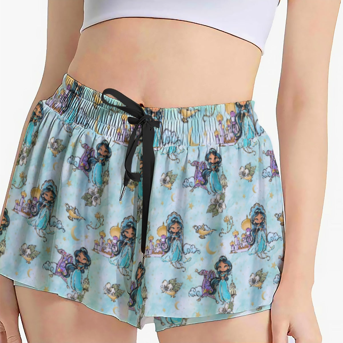Whimsical Desert Princess - Women's Flowy Pocket Shorts