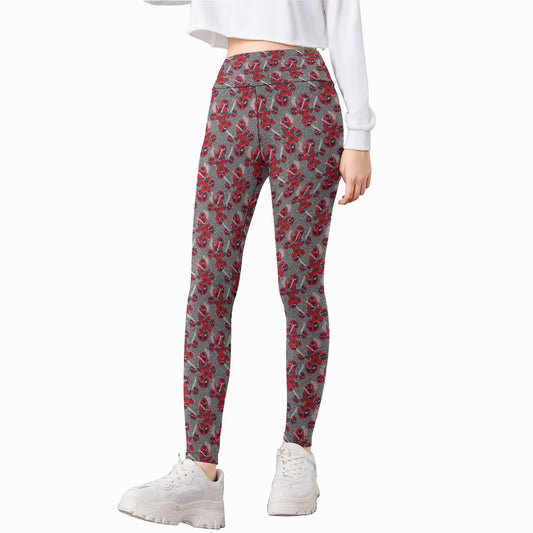 Superhero Stitch - Red Masked Hero - Kid's Leggings