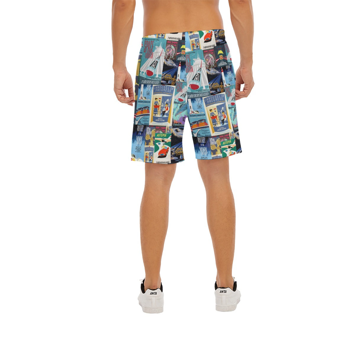 Vintage Tomorrow Ride Posters - Men’s Pocket Beach Shorts