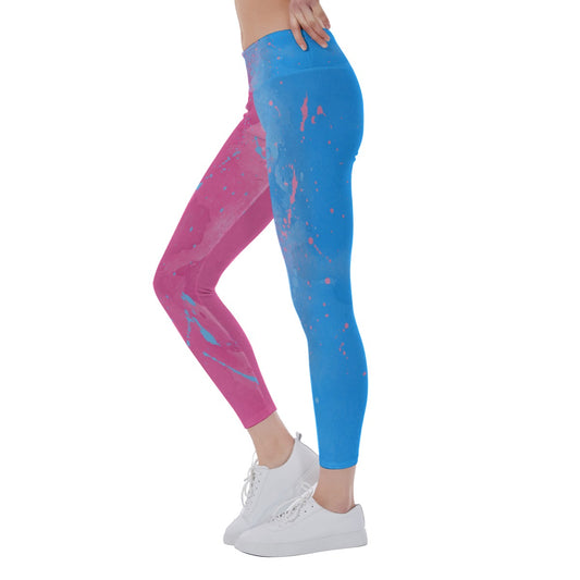 Pink or Blue Fairytale Dress - Women's Yoga Leggings