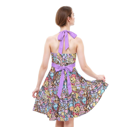 Birthday Bash in the Woods - Women's Halter Vintage Pocket Dress