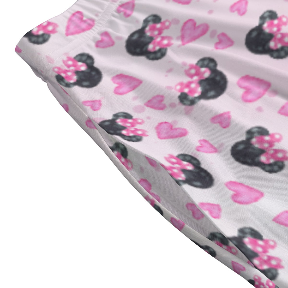 Watercolor Pink Bow Mouse Ears - Women’s Pocket Midi Skirt