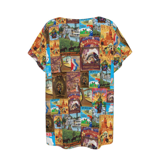 Vintage Frontier Ride Posters - Women’s Relaxed Fit Scoop Tee