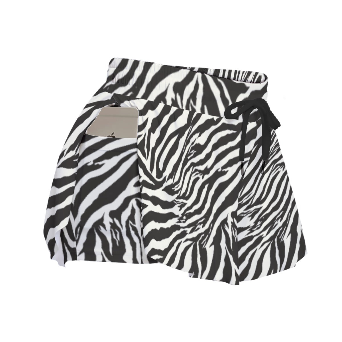Animal Print - Zebra - Women's Flowy Pocket Shorts