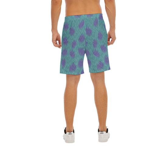 Turquoise Monster Spots - Men’s Pocket Beach Shorts