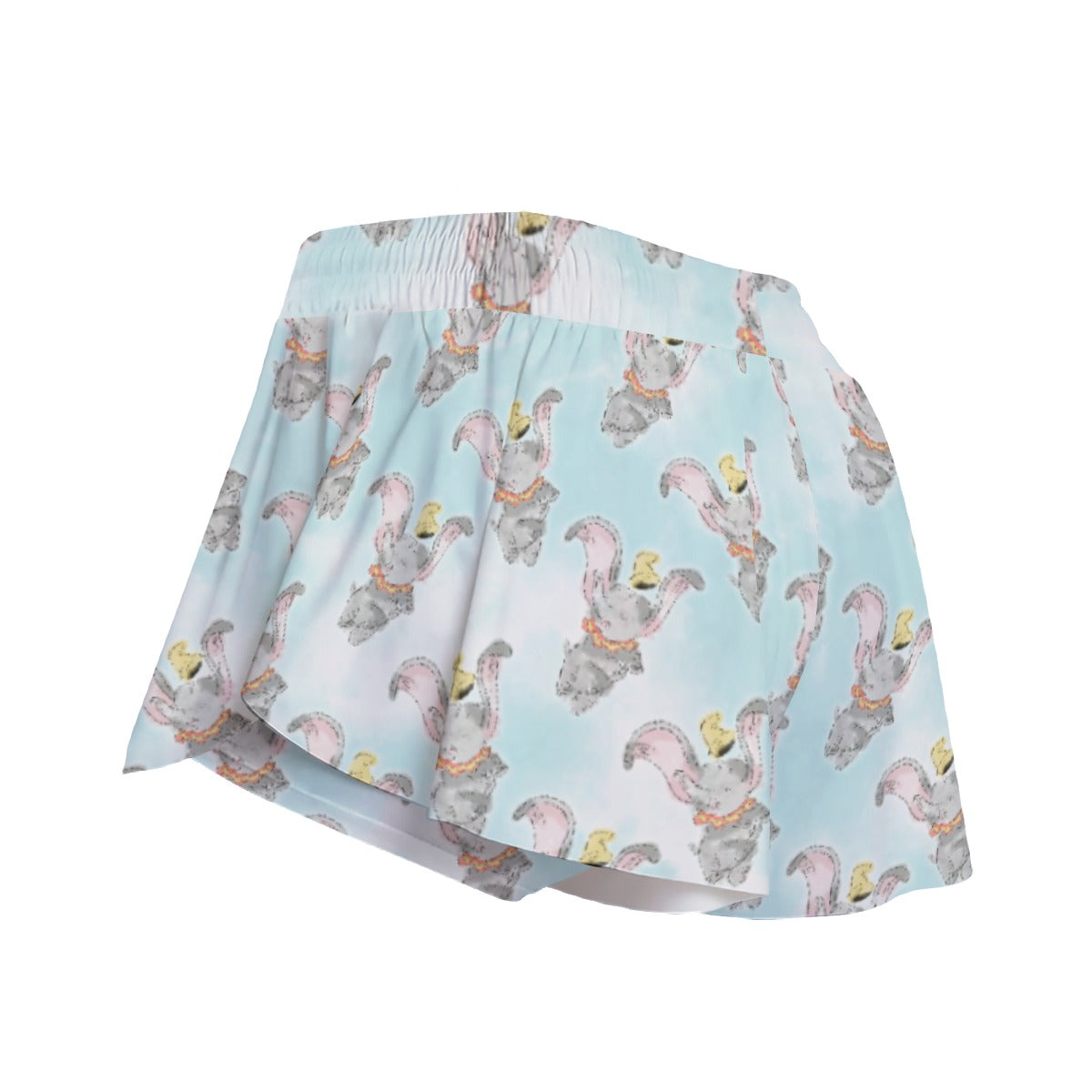 Sketch of Flying Elephant - Women's Flowy Pocket Shorts