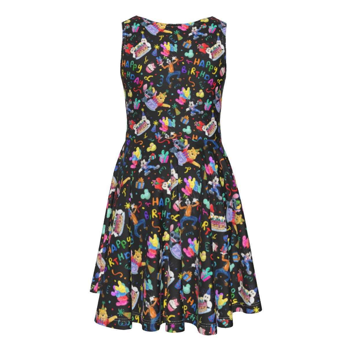 Happy Birthday Celebration - Kid's Sleeveless Skater Dress