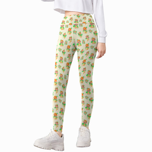 Citrus Charm Bird - Kid's Leggings