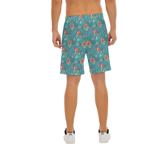 Whimsical Ocean Princess - Men’s Pocket Beach Shorts