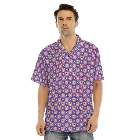 Geometric Figment - Men's Hawaiian Button Up Shirt