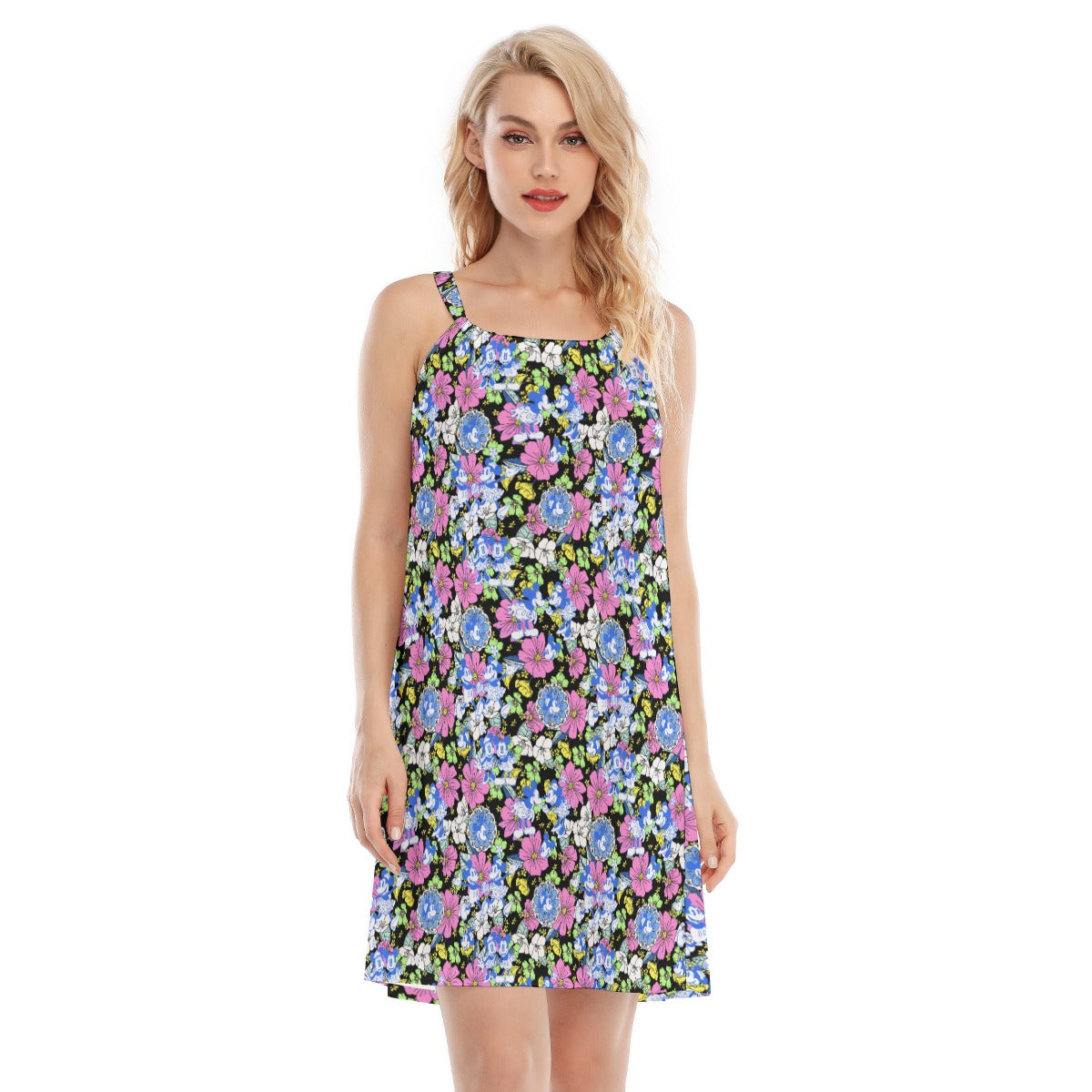 Garden Whimsy - Vintage Mouse Romance - Women’s Adjustable Sundress