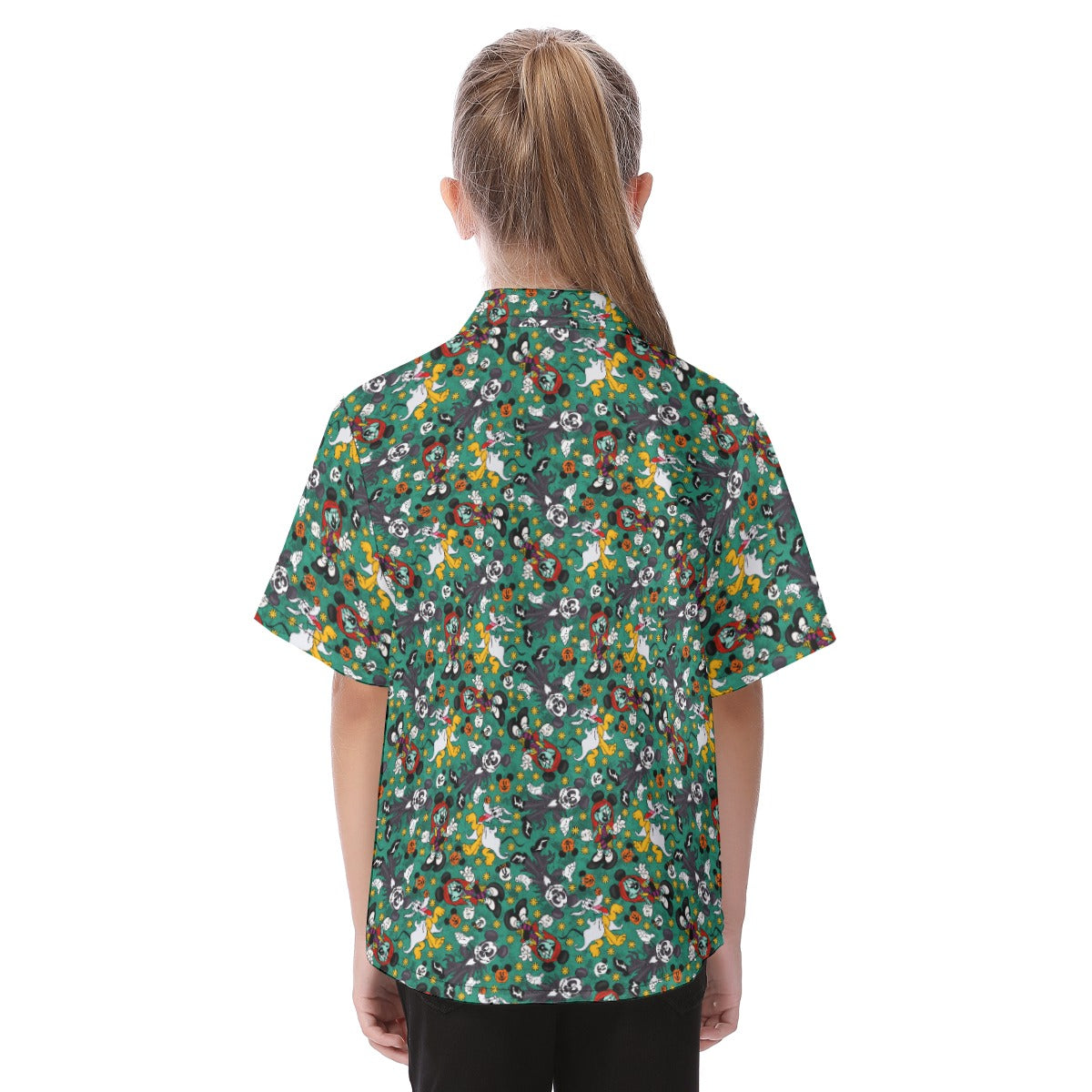 Beloved Couple as Spooky Pairp; Sally - Kid's Hawaiian Button Up Shirt