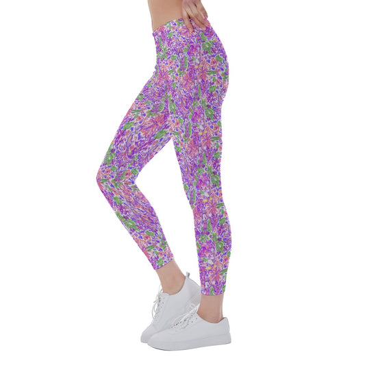 Tropical Splash Vibes - Iconic Crewends - Women's Yoga Leggings