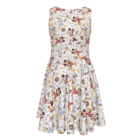 New Year Celebration Crewends - Kid's Sleeveless Skater Dress