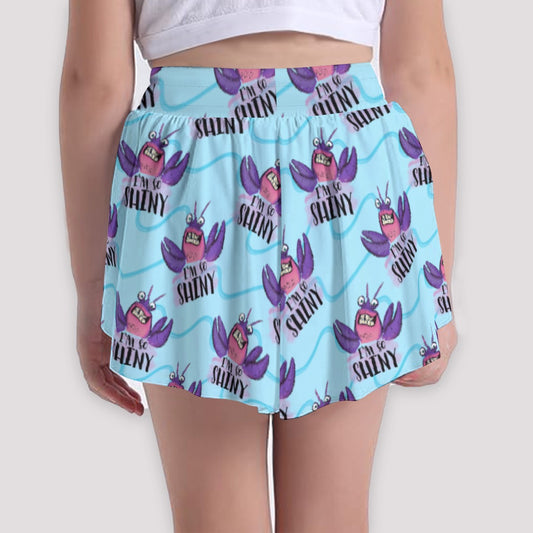 Shiny Deep-Sea Villain - Girls’ Flowy Pocket Shorts