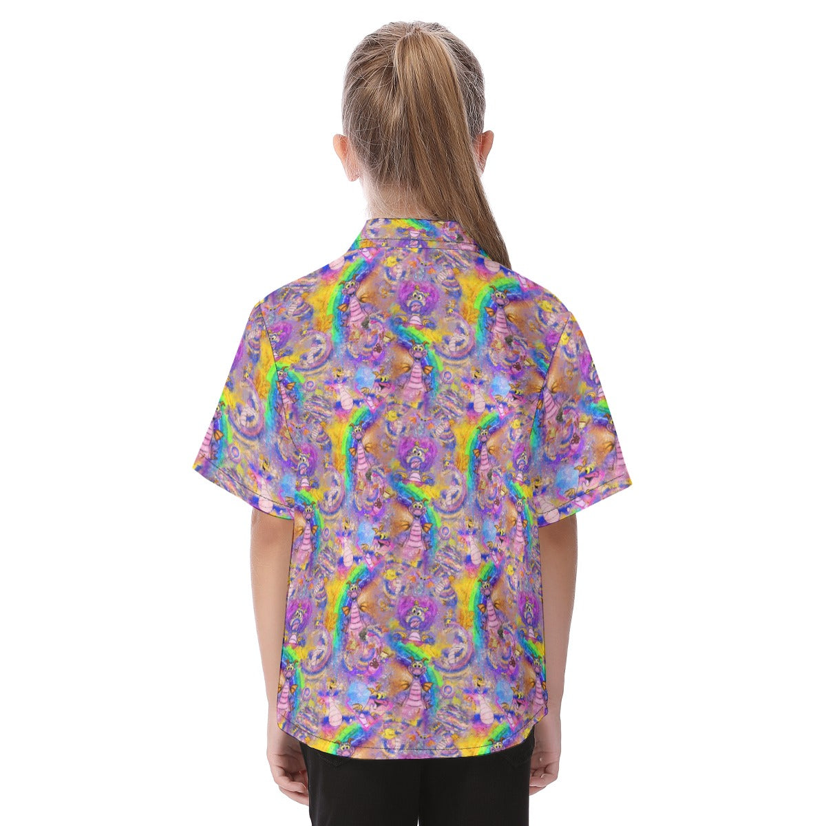 Figment Watercolor Rainbow - Kid's Hawaiian Button Up Shirt