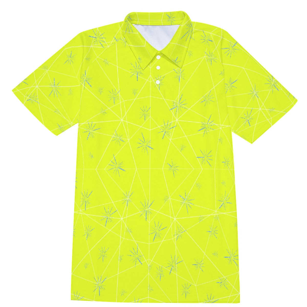 Joyful Blue & Yellow Florals - Men's Polo Shirt