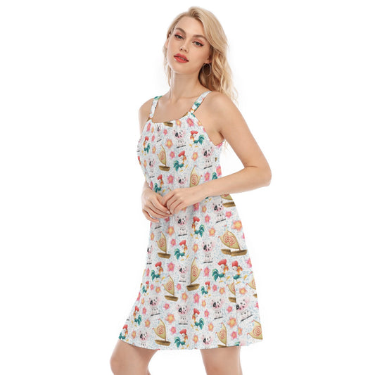 Island Pig & Rooster Duo - Women’s Adjustable Sundress