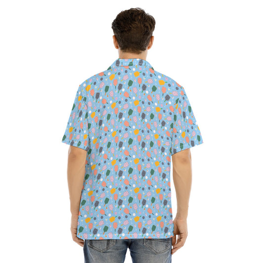 Pickleball and Cocktails - Men's Hawaiian Button Up Shirt