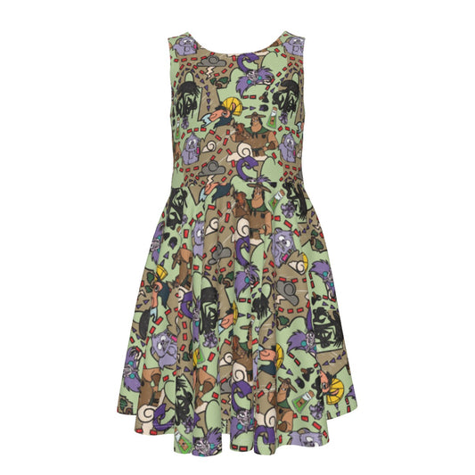 Emperor’s Chaotic Groove - Kid's Sleeveless Skater Dress